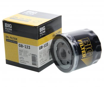 399 р. Фильтр масляный VW Golf (12-),Polo (12-) AUDI A3 (12-) SEAT Leon SKODA Octavia BIG FILTER BIG FILTER gb-123  с доставкой в г. Кемерово. Увеличить фотографию 1