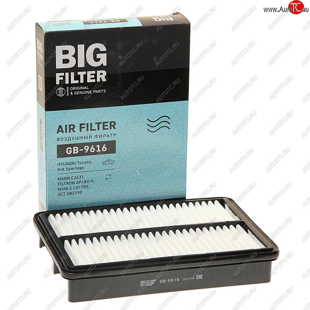 449 р. Фильтр воздушный салона BIG FILTER  Hyundai Tucson ( JM,  LM,  TL,  NX4) (2004-2022), KIA Sportage ( 2 JE,KM,  3 SL,  4 QL,  5 NQ5) (2004-2025)  с доставкой в г. Кемерово