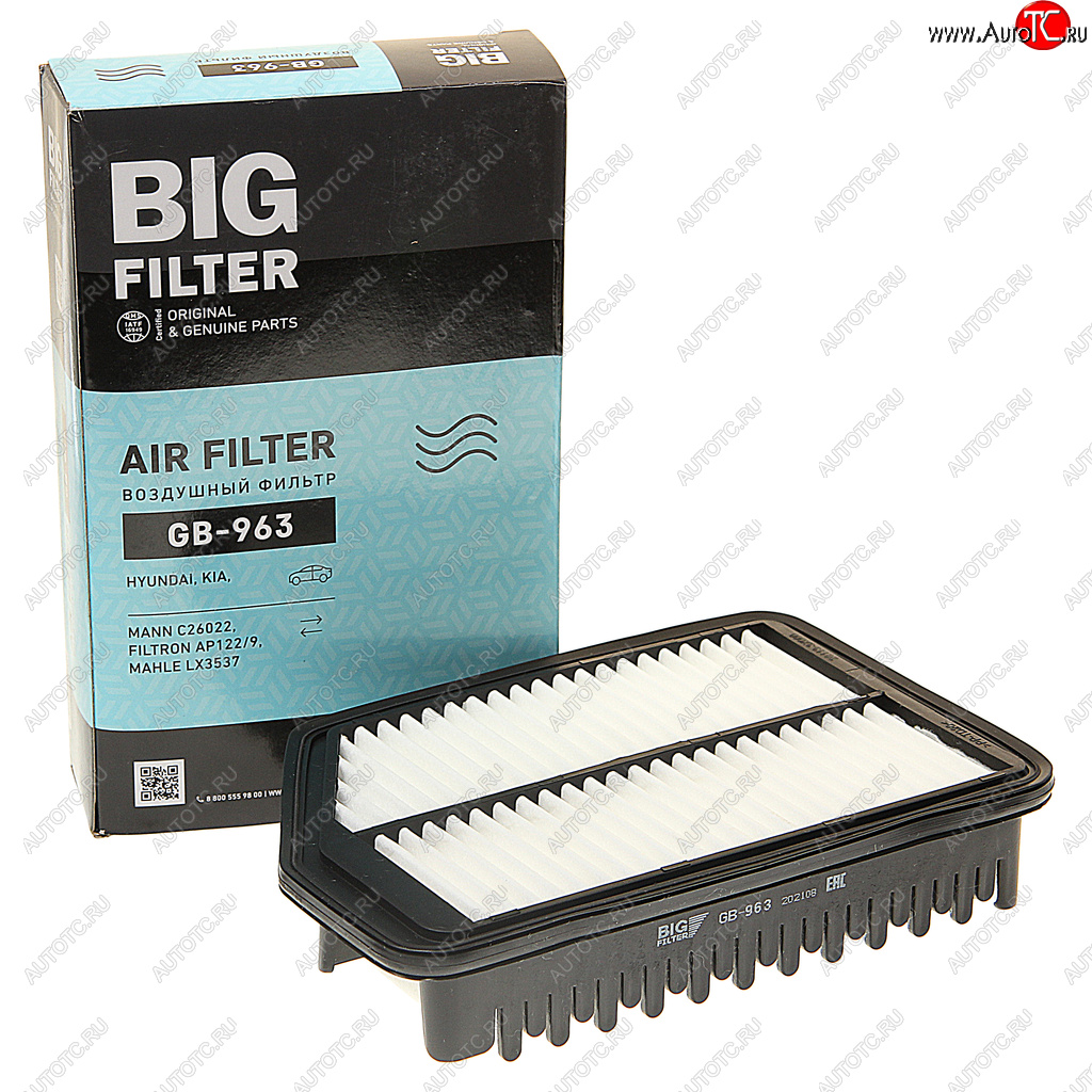 529 р. Фильтр воздушный салона BIG FILTER  Hyundai Elantra  MD (2010-2016), Hyundai I30 ( 2 GD,  3 PD) (2011-2020), KIA Ceed ( 2 JD,  3 CD) (2012-2025)  с доставкой в г. Кемерово