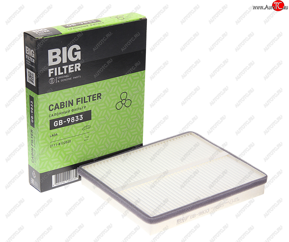 389 р. Фильтр воздушный салона ВАЗ-2110-2112 угольный BIG FILTER BIG FILTER gb-9833  с доставкой в г. Кемерово