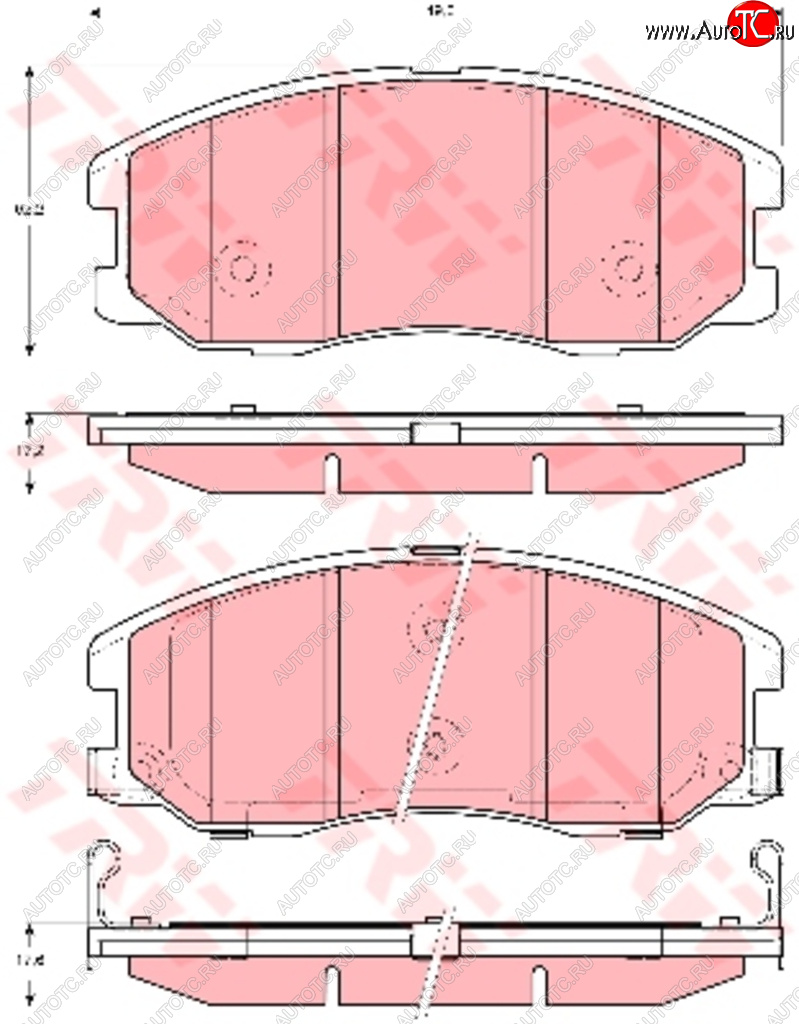 6 699 р. Колодки тормозные передние (4шт.) TRW Opel Antara (2006-2010)  с доставкой в г. Кемерово