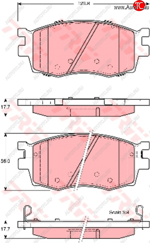 3 899 р. Колодки тормозные передние (4шт.) TRW Hyundai Accent MC седан (2005-2011)  с доставкой в г. Кемерово