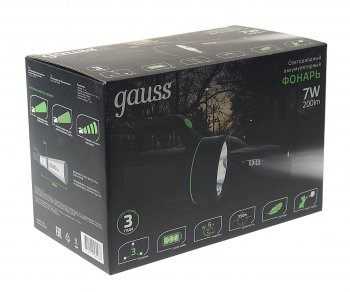 1 359 р. Фонарь-прожектор аккумуляторный GAUSS GAUSS gf601  с доставкой в г. Кемерово. Увеличить фотографию 3