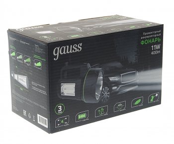 1 659 р. Фонарь-прожектор аккумуляторный GAUSS GAUSS gf602  с доставкой в г. Кемерово. Увеличить фотографию 4