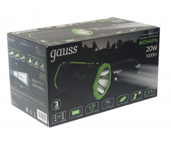 2 799 р. Фонарь-прожектор аккумуляторный GAUSS GAUSS gf703 GAUSS gf703  с доставкой в г. Кемерово. Увеличить фотографию 5