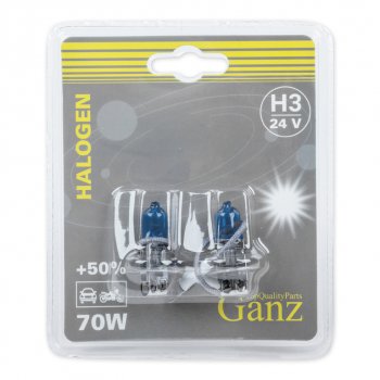 389 р. Лампа 24V H3 70W PK22s +50% блистер (2шт.) GANZ GANZ gip06052  с доставкой в г. Кемерово. Увеличить фотографию 2