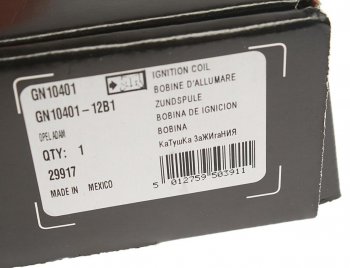 10 649 р. Катушка зажигания OPEL Corsa D (10-),Astra J (12-),Meriva B (10-) DELPHI DELPHI gn10401-12b1  с доставкой в г. Кемерово. Увеличить фотографию 3