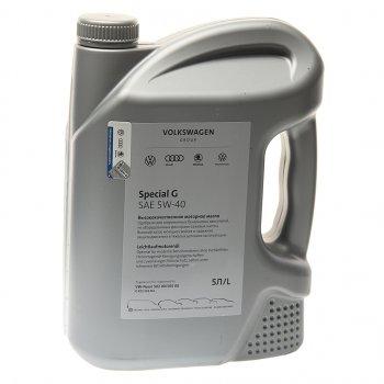 9 999 р. Масло моторное VAG 5W40 синт.5л SPECIAL G бензиновый двигатель (502.00505.00) OE VAG gr52502m4  с доставкой в г. Кемерово. Увеличить фотографию 1