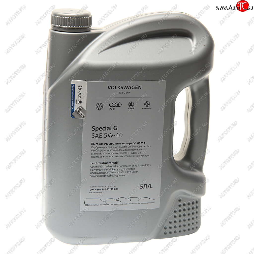9 999 р. Масло моторное VAG 5W40 синт.5л SPECIAL G бензиновый двигатель (502.00505.00) OE VAG gr52502m4  с доставкой в г. Кемерово
