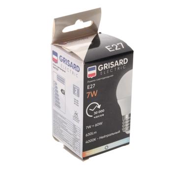 86 р. Лампа светодиодная E27 G45 7W (60W) 220V теплый GRISARD ELECTRIC GRISARD ELECTRIC gre-002-0025  с доставкой в г. Кемерово. Увеличить фотографию 3