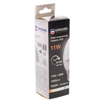 77 р. Лампа светодиодная E14 C35 11W (90W) 220V холодный GRISARD ELECTRIC GRISARD ELECTRIC gre-002-0111  с доставкой в г. Кемерово. Увеличить фотографию 3