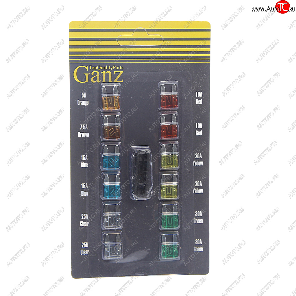 89 р. Предохранитель 5-30А флажковый MINI комплект 12шт. с пинцетом GANZ GANZ grp15002 GANZ grp15002  с доставкой в г. Кемерово