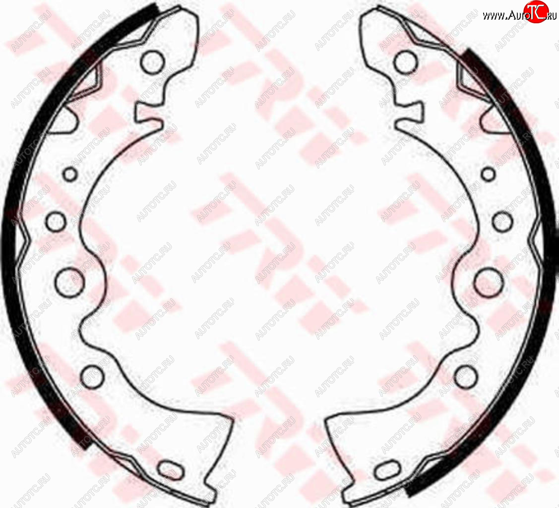 2 369 р. Колодки тормозные задние барабанные (4шт.) TRW Nissan Almera Classic седан B10 (2006-2013)  с доставкой в г. Кемерово
