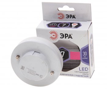 89 р. Лампа светодиодная GX53 7W(60W) 220V холодный ЭРА ЭРА gx-7w-860-gx53  с доставкой в г. Кемерово. Увеличить фотографию 2