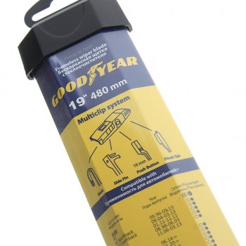 859 р. Щетка стеклоочистителя 480мм беcкаркасная Multiclip Frameless GOODYEAR GOODYEAR gy000419  с доставкой в г. Кемерово. Увеличить фотографию 2