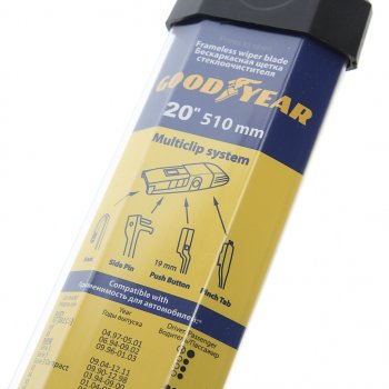 859 р. Щетка стеклоочистителя 510мм бескаркасная Multiclip Frameless GOODYEAR GOODYEAR gy000420  с доставкой в г. Кемерово. Увеличить фотографию 2