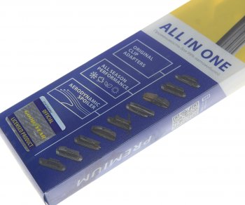 1 039 р. Щетка стеклоочистителя 360мм бескаркасная (8 адаптеров) Premium GOODYEAR GOODYEAR gy000434  с доставкой в г. Кемерово. Увеличить фотографию 2