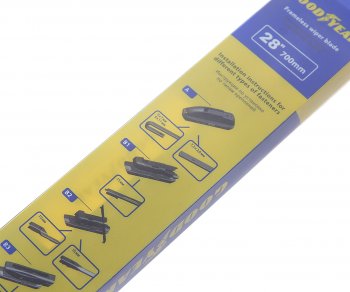1 039 р. Щетка стеклоочистителя 700мм бескаркасная (8 адаптеров) Premium GOODYEAR GOODYEAR gy000448  с доставкой в г. Кемерово. Увеличить фотографию 2