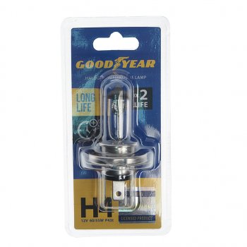 489 р. Лампа 12V H4 6055W P43t блистер (1шт.) Long Life GOODYEAR GOODYEAR gy014123  с доставкой в г. Кемерово. Увеличить фотографию 1