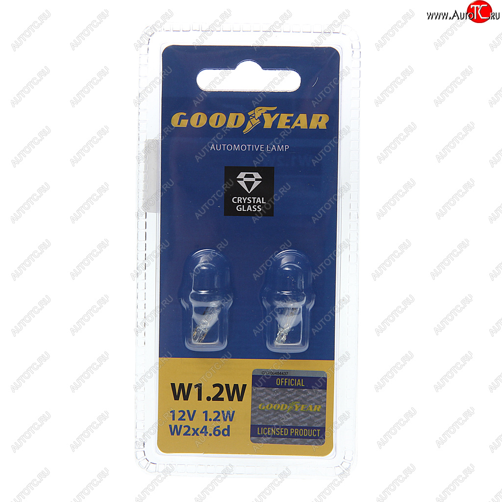 109 р. Лампа 12V W1.2W W2x4.6d блистер (2шт.) GOODYEAR GOODYEAR gy015202  с доставкой в г. Кемерово