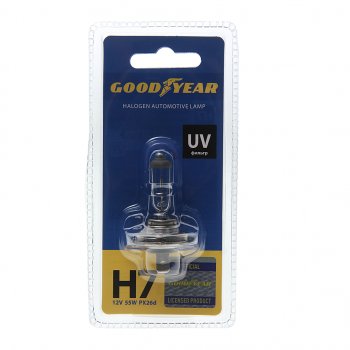 379 р. Лампа 12V H7 55W PX26d блистер (1шт.) GOODYEAR GOODYEAR gy017121 GOODYEAR gy017121  с доставкой в г. Кемерово. Увеличить фотографию 1