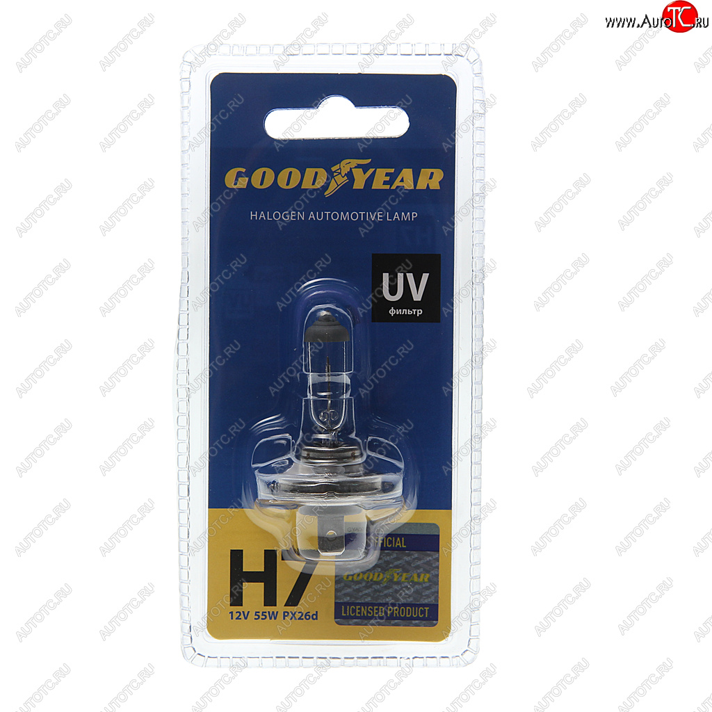 379 р. Лампа 12V H7 55W PX26d блистер (1шт.) GOODYEAR GOODYEAR gy017121 GOODYEAR gy017121  с доставкой в г. Кемерово