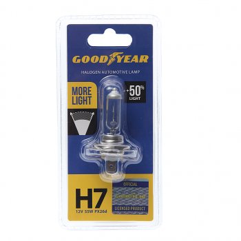 499 р. Лампа 12V H7 55W PХ26d + 50% блистер (1шт.) GOODYEAR GOODYEAR gy017125  с доставкой в г. Кемерово. Увеличить фотографию 1