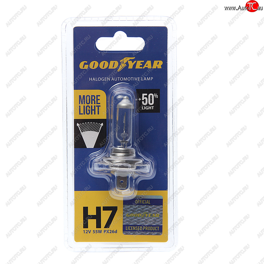 499 р. Лампа 12V H7 55W PХ26d + 50% блистер (1шт.) GOODYEAR GOODYEAR gy017125  с доставкой в г. Кемерово
