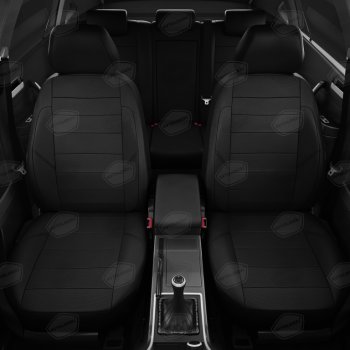 6 499 р. Авточехлы ГАЗель Next (3 высоких) экокожа черные комплект AVTOLIDER AVTOLIDER gz30-0104-ec01  с доставкой в г. Кемерово. Увеличить фотографию 3