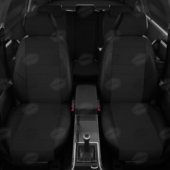 6 299 р. Авточехлы ГАЗель Next (3 высоких) экокожа-жаккард черные комплект AVTOLIDER AVTOLIDER gz30-0104-kk4  с доставкой в г. Кемерово. Увеличить фотографию 2