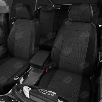 6 299 р. Авточехлы ГАЗель Next (3 высоких) экокожа-жаккард черные комплект AVTOLIDER AVTOLIDER gz30-0104-kk8  с доставкой в г. Кемерово. Увеличить фотографию 2