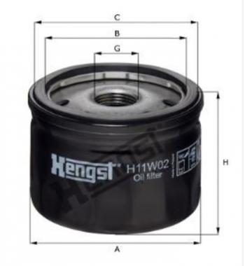499 р. Фильтр масляный КПП RENAULT HENGST HENGST h11w02  с доставкой в г. Кемерово. Увеличить фотографию 1