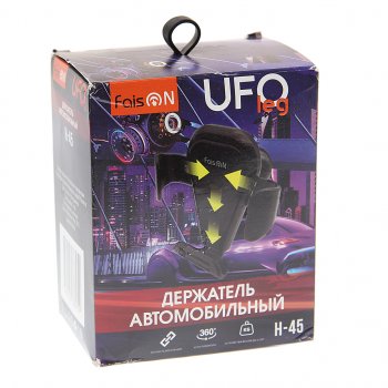 379 р. Держатель телефона универсальный FAISON FAISON h-45 black  с доставкой в г. Кемерово. Увеличить фотографию 3