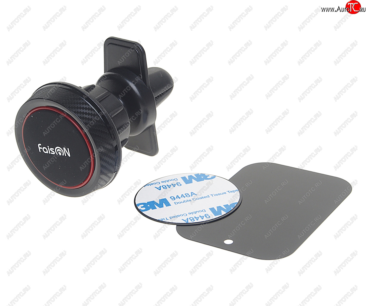 559 р. Держатель телефона на дефлектор магнитный FAISON FAISON h-82 black  с доставкой в г. Кемерово