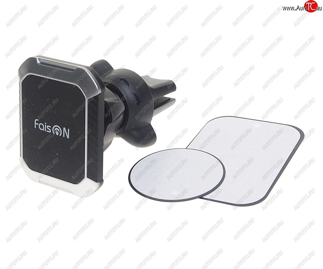 619 р. Держатель телефона на дефлектор магнитный FAISON FAISON h-84 emphasis black  с доставкой в г. Кемерово