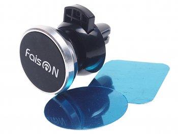 519 р. Держатель телефона на дефлектор магнитный FAISON FAISON hca3 blacksliver  с доставкой в г. Кемерово. Увеличить фотографию 1