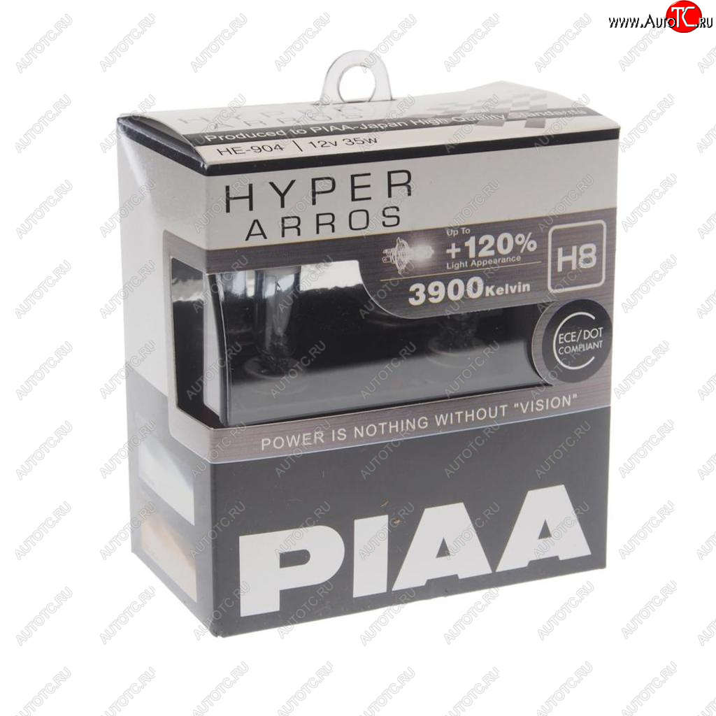 1 499 р. Лампа 12V H8 35W +120% бокс (2шт.) Hyper Arros PIAA PIAA (Пиаа) he-904-h8  с доставкой в г. Кемерово