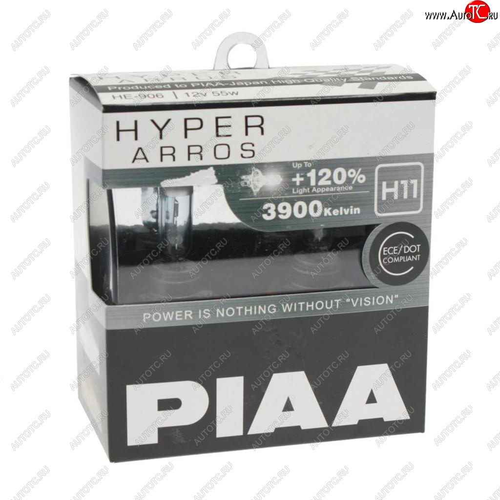 1 499 р. Лампа 12V H11 55W +120% бокс (2шт.) Hyper Arros PIAA PIAA (Пиаа) he-906-h11 PIAA (Пиаа) he-906-h11  с доставкой в г. Кемерово