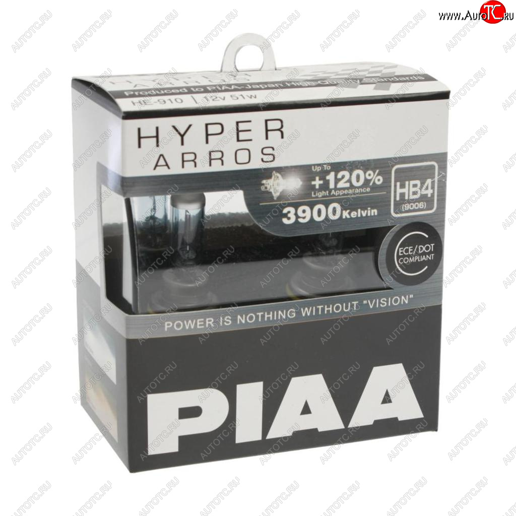 1 499 р. Лампа 12V HB4 55W +120% бокс (2шт.) Hyper Arros PIAA PIAA (Пиаа) he-910-hb4  с доставкой в г. Кемерово