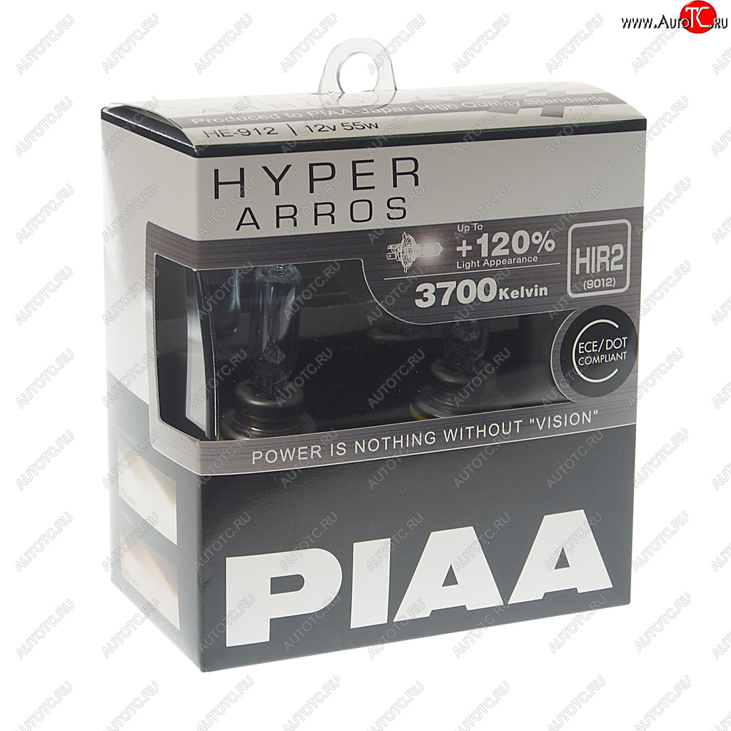2 079 р. Лампа 12V HIR2 55W PX22d +120% бокс (2шт.) Hyper Arros PIAA PIAA (Пиаа) he-912-hir2 PIAA (Пиаа) he-912-hir2  с доставкой в г. Кемерово