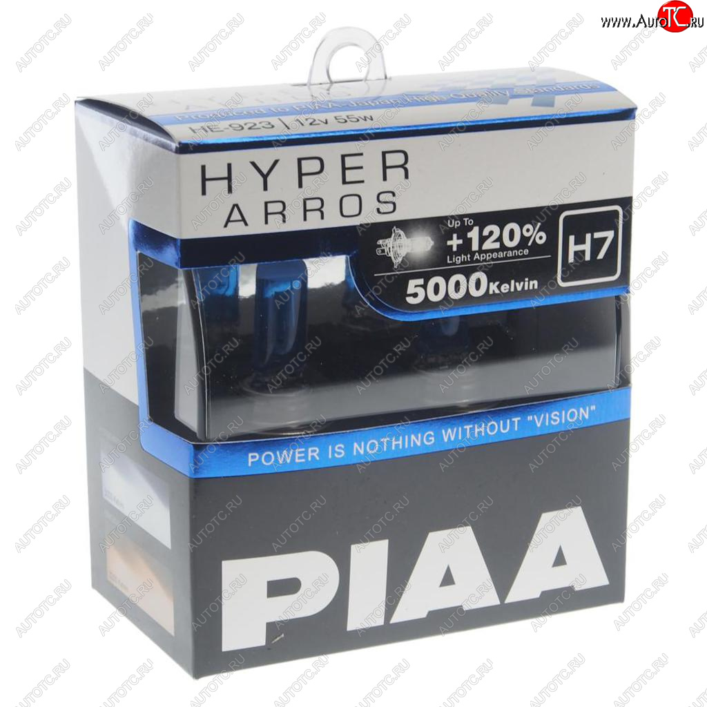 2 049 р. Лампа 12V H7 55W PX26d +120% 5000K бокс (2шт.) Hyper Arros PIAA PIAA (Пиаа) he-923-h7 PIAA (Пиаа) he-923-h7  с доставкой в г. Кемерово