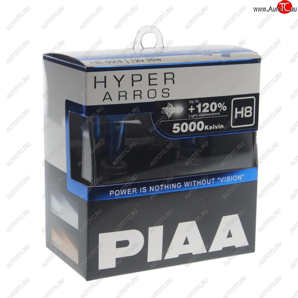 2 049 р. Лампа 12V H8 35W PGJ19-1 +120% 5000K бокс (2шт.) Hyper Arros PIAA PIAA (Пиаа) he-924-h8 PIAA (Пиаа) he-924-h8  с доставкой в г. Кемерово