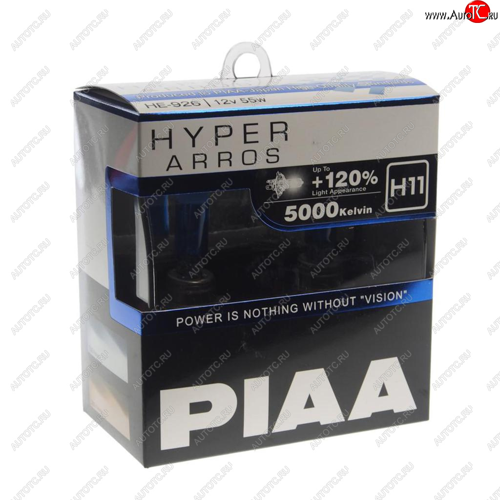 2 049 р. Лампа 12V H11 55W PGJ19-2 +120% 5000K бокс (2шт.) Hyper Arros PIAA PIAA (Пиаа) he-926-h11 PIAA (Пиаа) he-926-h11  с доставкой в г. Кемерово