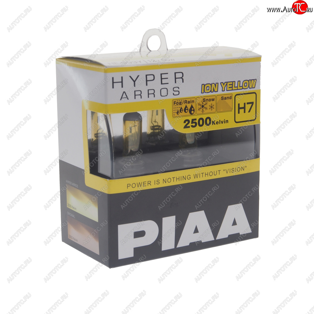 2 179 р. Лампа 12V H7 55W PX26d 2500K бокс (2шт.) Hyper Arros Ion Yellow PIAA PIAA (Пиаа) he-993y-h7 PIAA (Пиаа) he-993y-h7  с доставкой в г. Кемерово