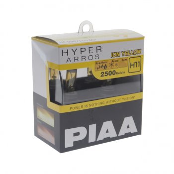 2 989 р. Лампа 12V H11 55W PGJ19-2 2500K бокс (2шт.) Hyper Arros Ion Yellow PIAA PIAA (Пиаа) he-996y-h11 PIAA (Пиаа) he-996y-h11  с доставкой в г. Кемерово. Увеличить фотографию 1