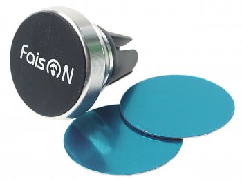 389 р. Держатель телефона на дефлектор магнитный FAISON FAISON h-f373 sliver  с доставкой в г. Кемерово. Увеличить фотографию 1