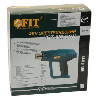 2 889 р. Фен промышленный термопистолет 2000Вт 250-550град. FIT FIT hg-2011  с доставкой в г. Кемерово. Увеличить фотографию 4