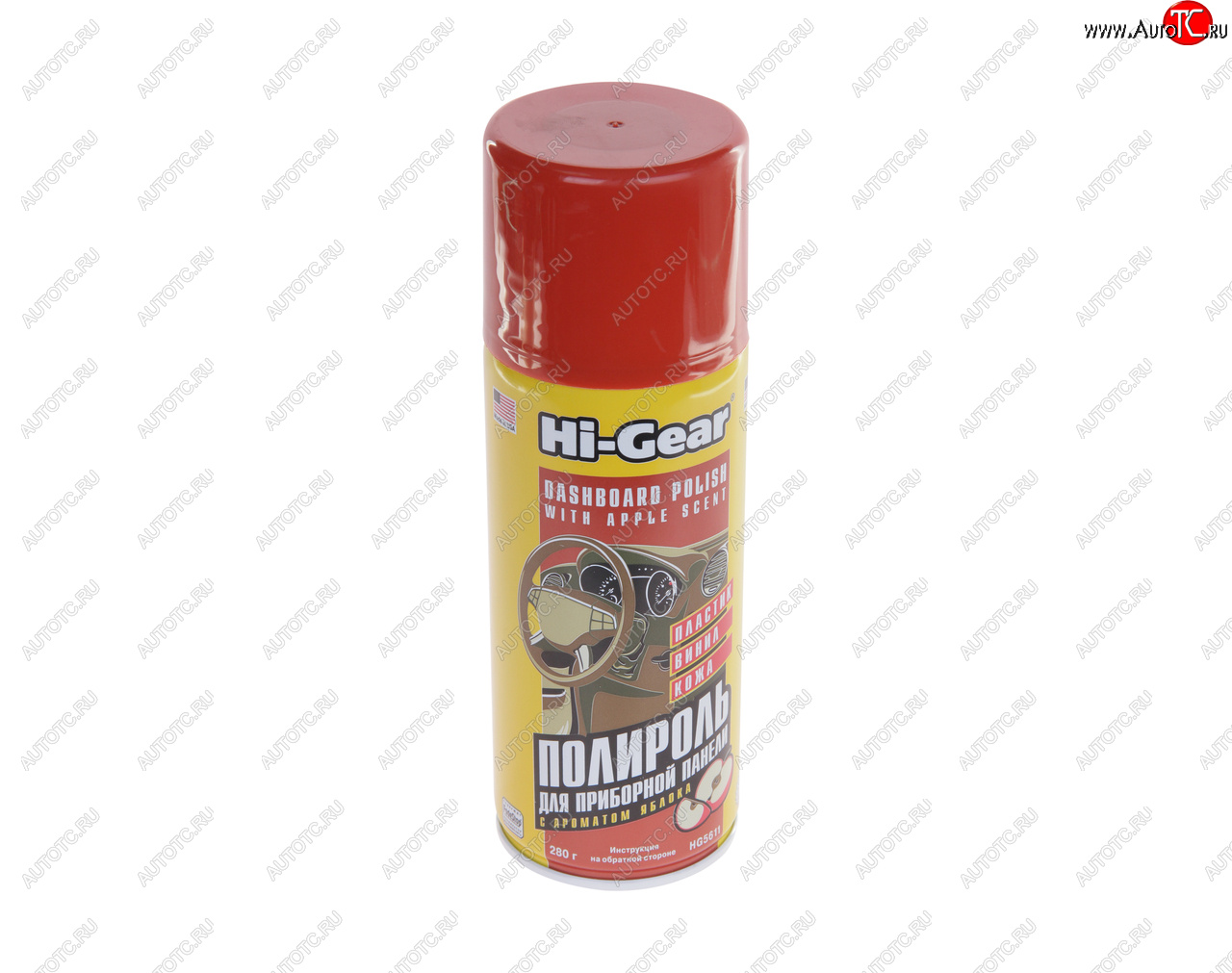 749 р. Полироль пластика салона с антистатиком аэрозоль 280г HI-GEAR HI-GEAR hg5611  с доставкой в г. Кемерово