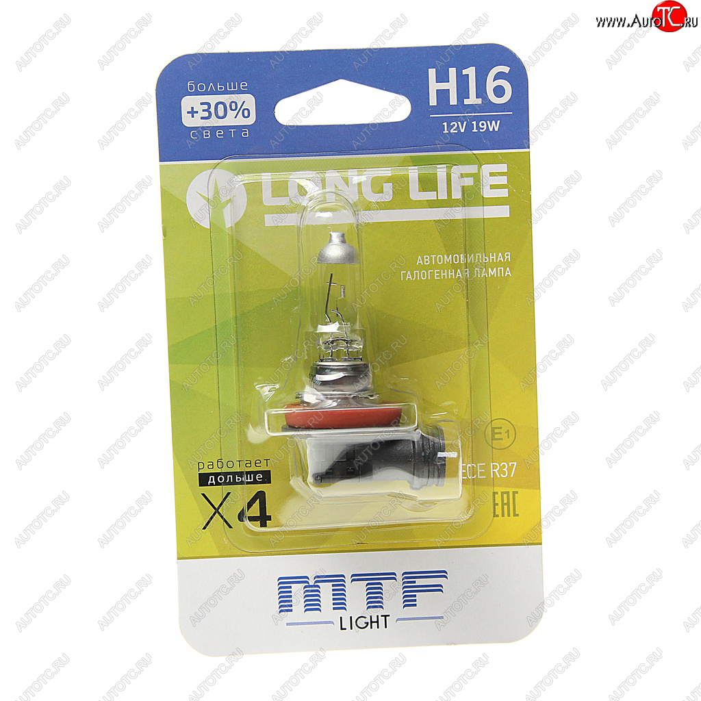 659 р. Лампа 12V H16 19W PGJ19-3 +30% блистер (1шт.) Long Life MTF MTF hll1216b  с доставкой в г. Кемерово