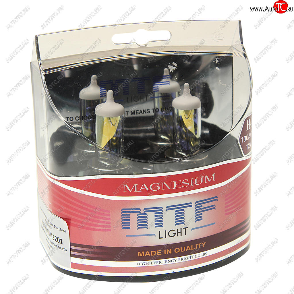 1 059 р. Лампа 12V H4 10090W P43t 4500K бокс (2шт.) Magnesium MTF MTF hm3201  с доставкой в г. Кемерово